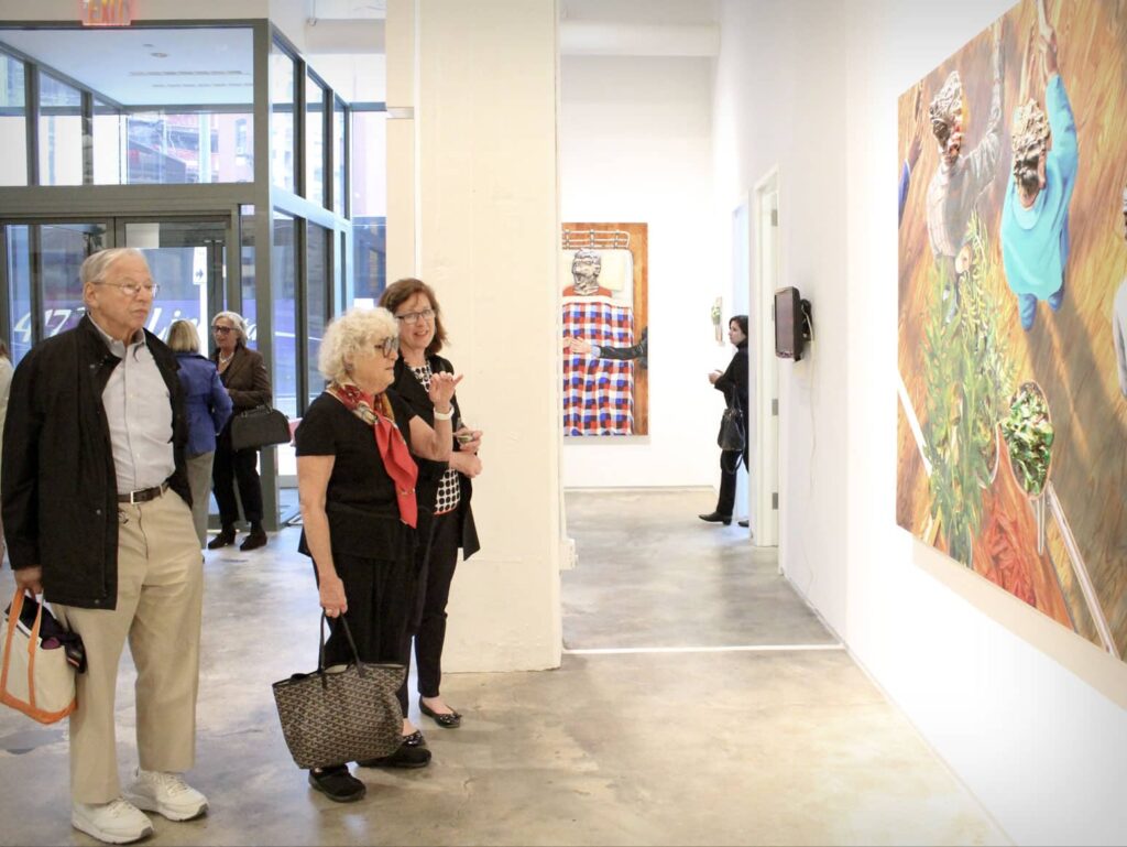 photo promoting Hunter College's fine arts studio spaces for rent at 205 Hudson Street in Manhattan's Tribeca neighborhood