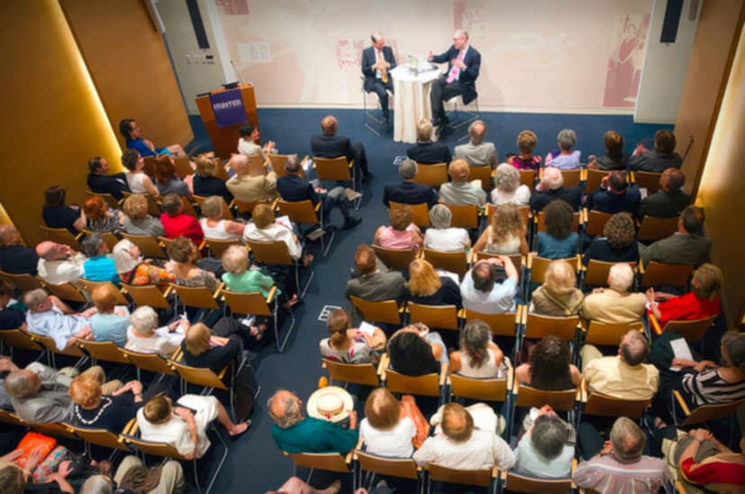 photo promoting Hunter College's venue booking and space rentals for lectures, conferences, seminars, and filming for the television and film industries in New York City