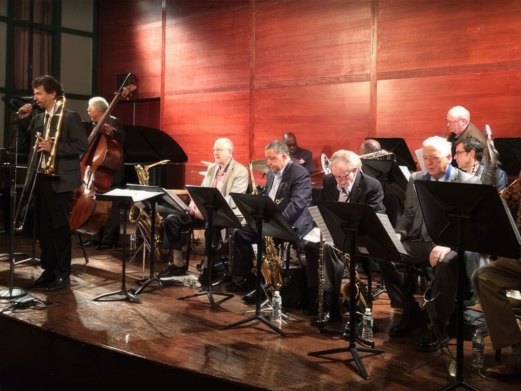photo showing a jazz concert held at the Ida K. Lang performance space in New York City