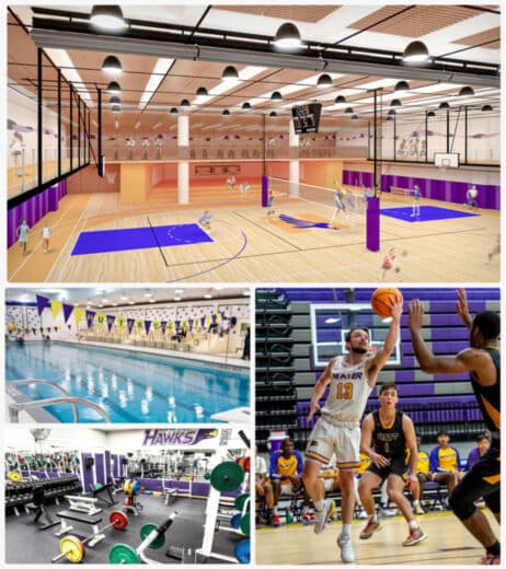 image promoting Hunter College's athletics competition and training sports facility rentals in New York City